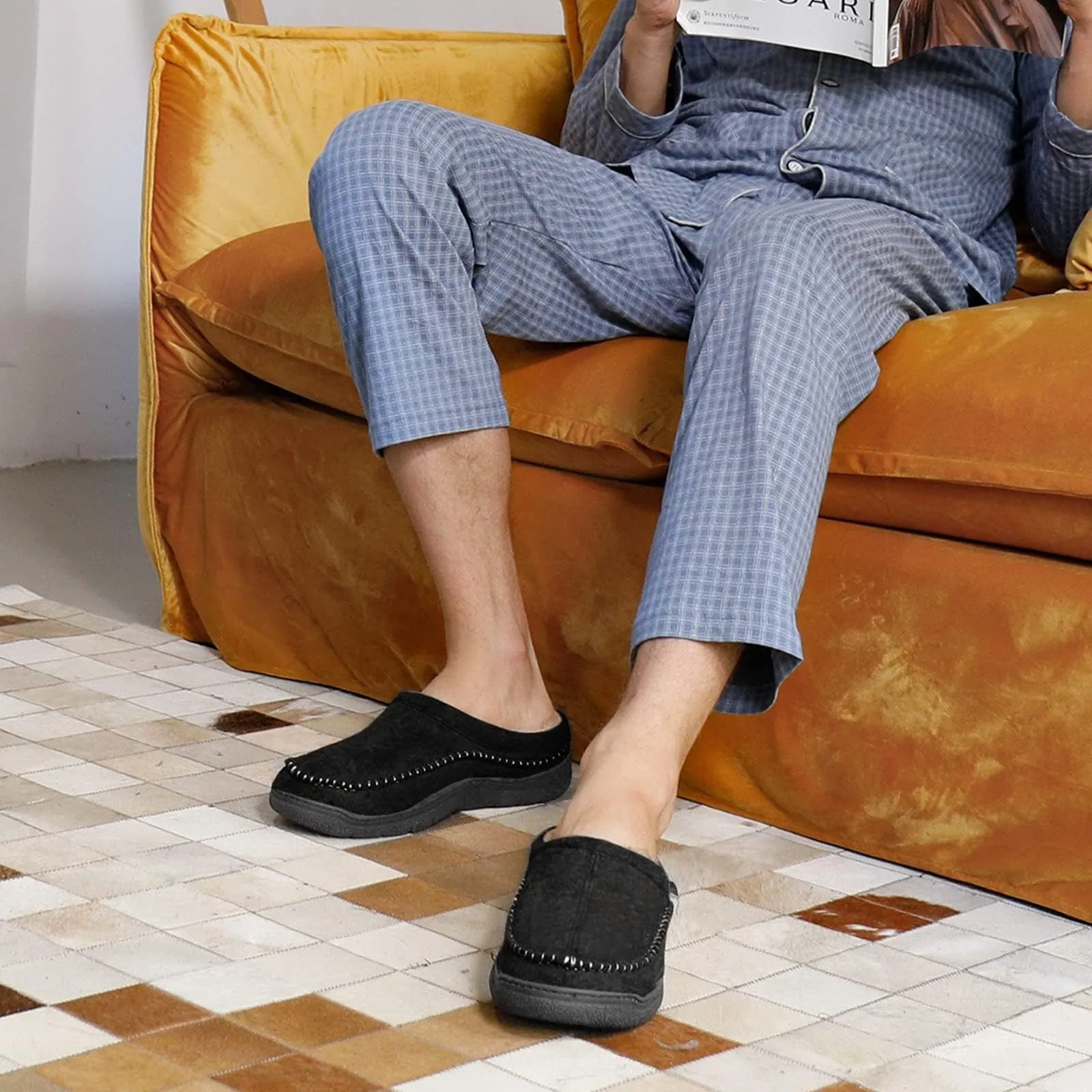 Soft plush slippers