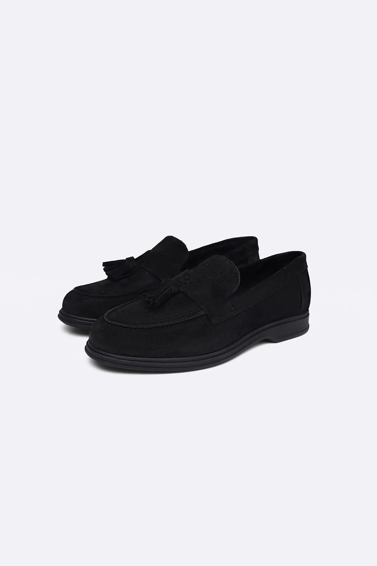 SUEDE LEATHER TASSEL LOAFERS