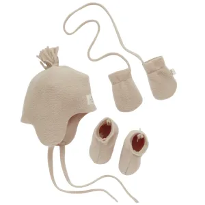Teddy & Minou Hat Gloves Shoes Set - Tan