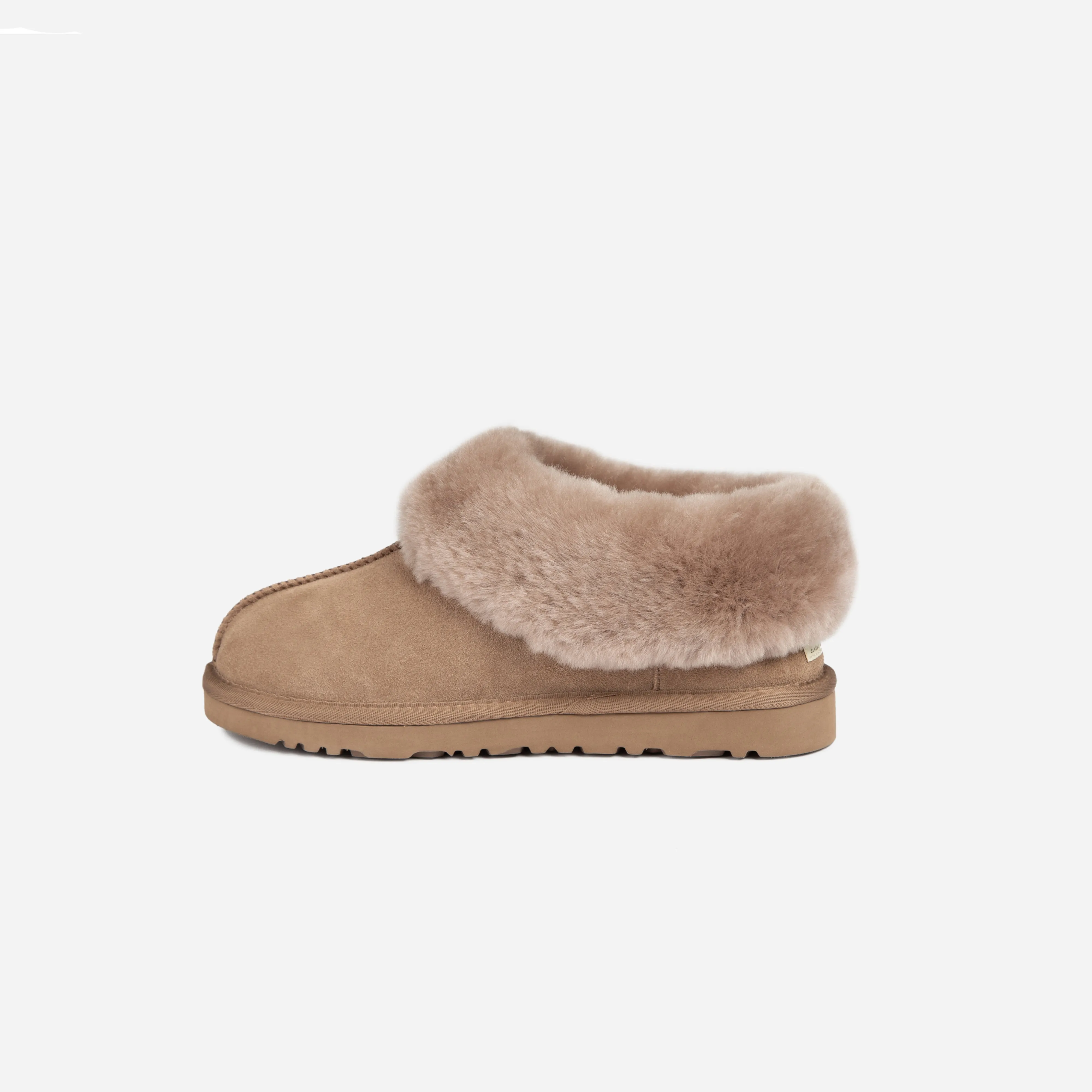 Ugg Slippers Collar Unisex Premium Sheepskin Slippers Suede