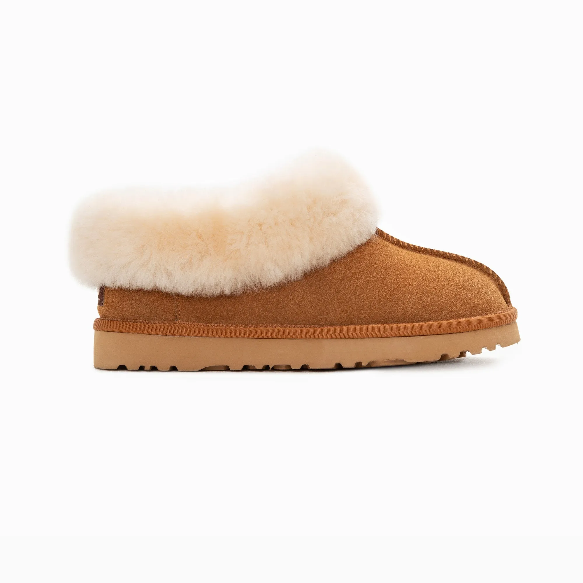 Ugg Slippers Collar Unisex Premium Sheepskin Slippers Suede