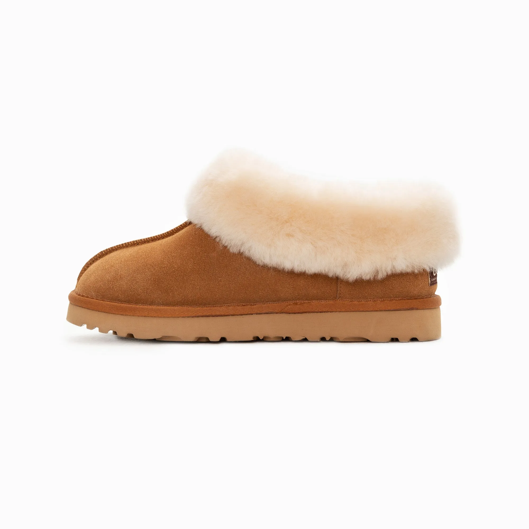Ugg Slippers Collar Unisex Premium Sheepskin Slippers Suede