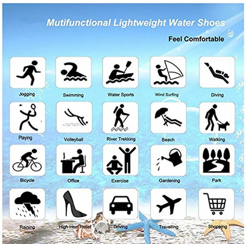 Unisex Water Shoes for Swim Beach Garden #Blue