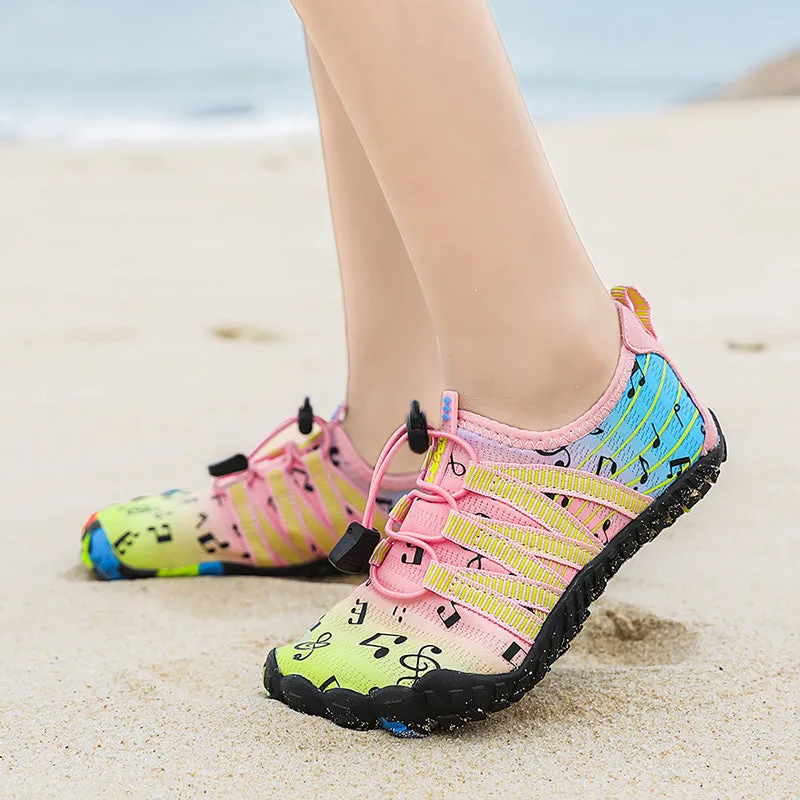 Water Shoes for Kids (Music Printed) - Barefoot Non-slip Aqua Sports Quick Dry Shoes