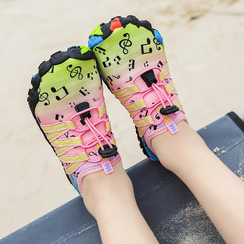 Water Shoes for Kids (Music Printed) - Barefoot Non-slip Aqua Sports Quick Dry Shoes