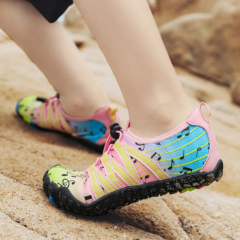 Water Shoes for Kids (Music Printed) - Barefoot Non-slip Aqua Sports Quick Dry Shoes