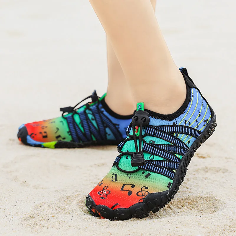 Water Shoes for Kids (Music Printed) - Barefoot Non-slip Aqua Sports Quick Dry Shoes