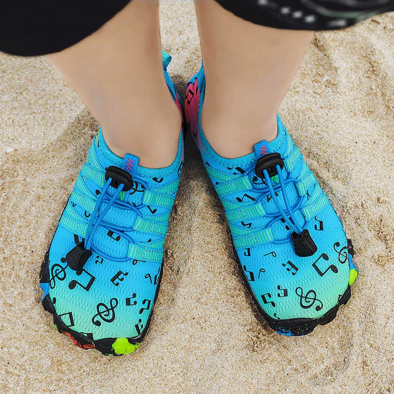 Water Shoes for Kids (Music Printed) - Barefoot Non-slip Aqua Sports Quick Dry Shoes