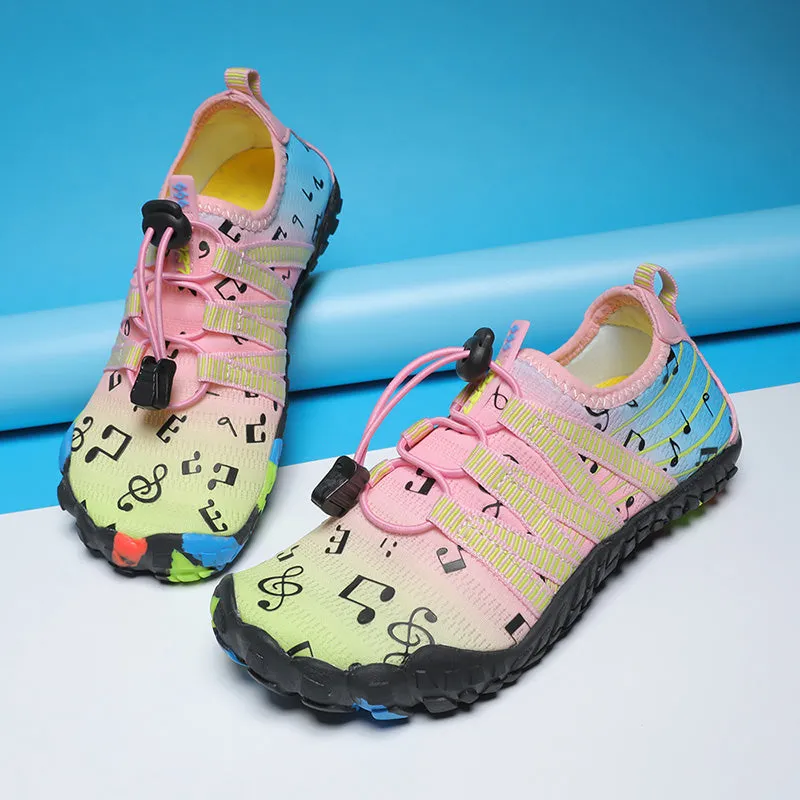 Water Shoes for Kids (Music Printed) - Barefoot Non-slip Aqua Sports Quick Dry Shoes