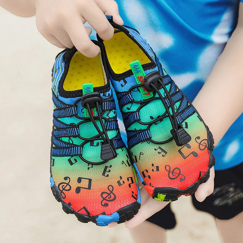Water Shoes for Kids (Music Printed) - Barefoot Non-slip Aqua Sports Quick Dry Shoes