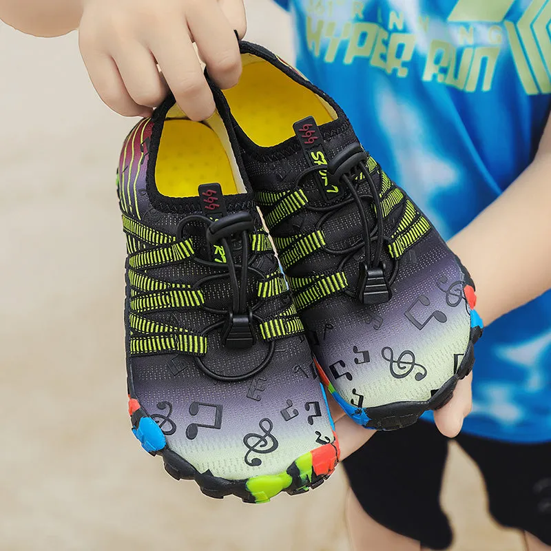 Water Shoes for Kids (Music Printed) - Barefoot Non-slip Aqua Sports Quick Dry Shoes