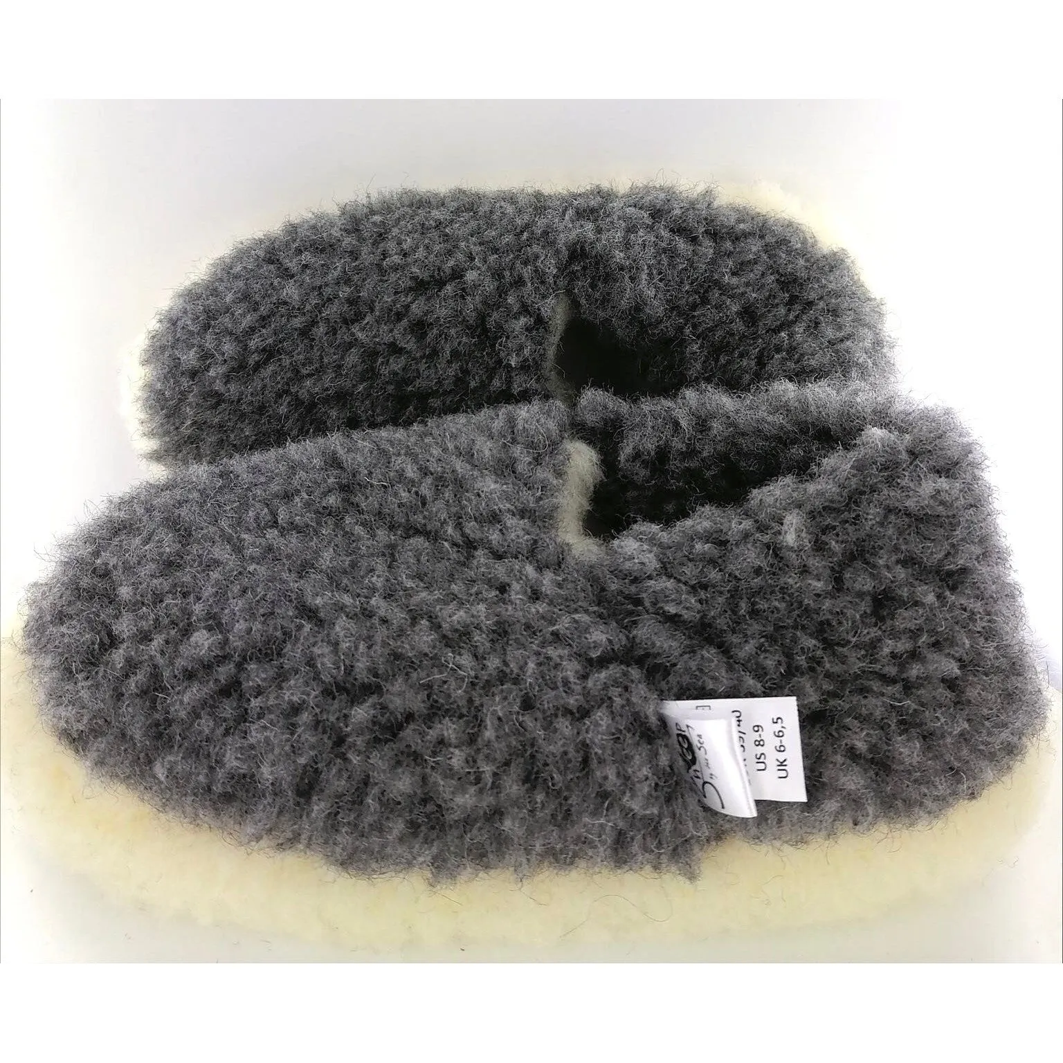 Yoko Full Unisex Graphite Wool Slippers
